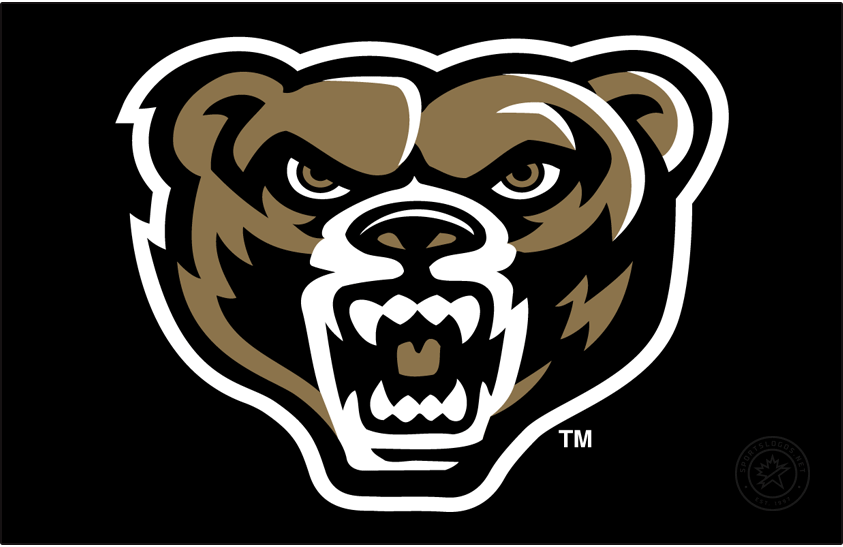 Oakland Golden Grizzlies 2013-2021 Primary Dark Logo DIY iron on transfer (heat transfer)